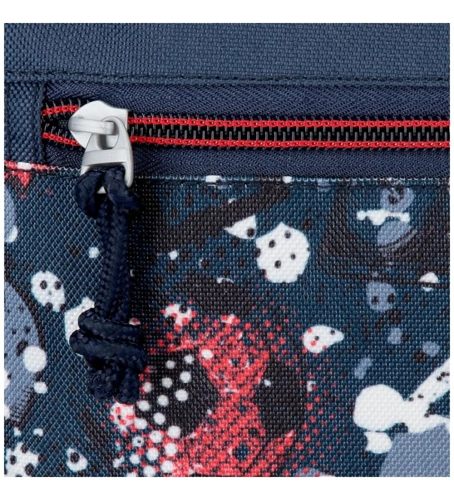 Mochila Escolar Movom Free time con carro 46 cm marino